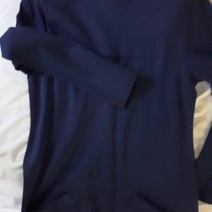 Kasper dress, size L. Medium blue,  zipper back. Long sleeves. NWT